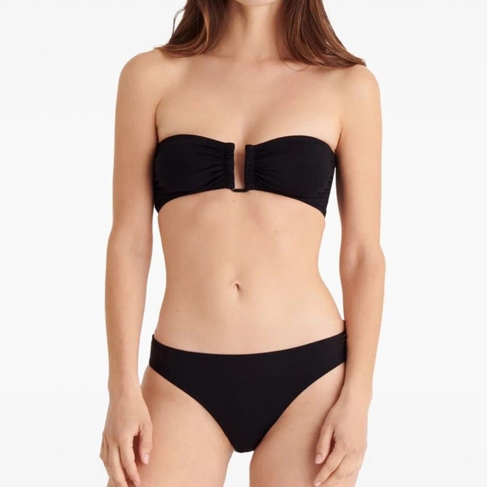 Eres Show Bandeau Bikini Top Scarlett Duni Briefs Bottoms Black US 6 FR 38 NWOT